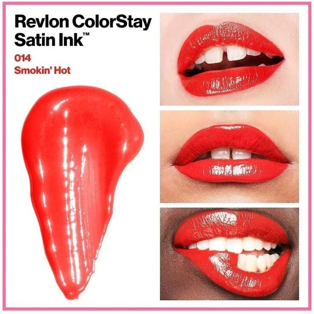 2 Pack‎ Revlon ColorStay Satin Ink Liquid Lipstick 014 Smokin' Hot New Sealed